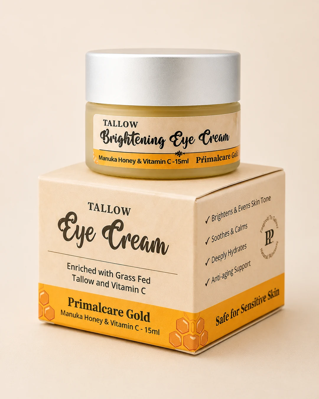 Tallow eye cream NZ — gentle anti-aging eye cream by Primalcare