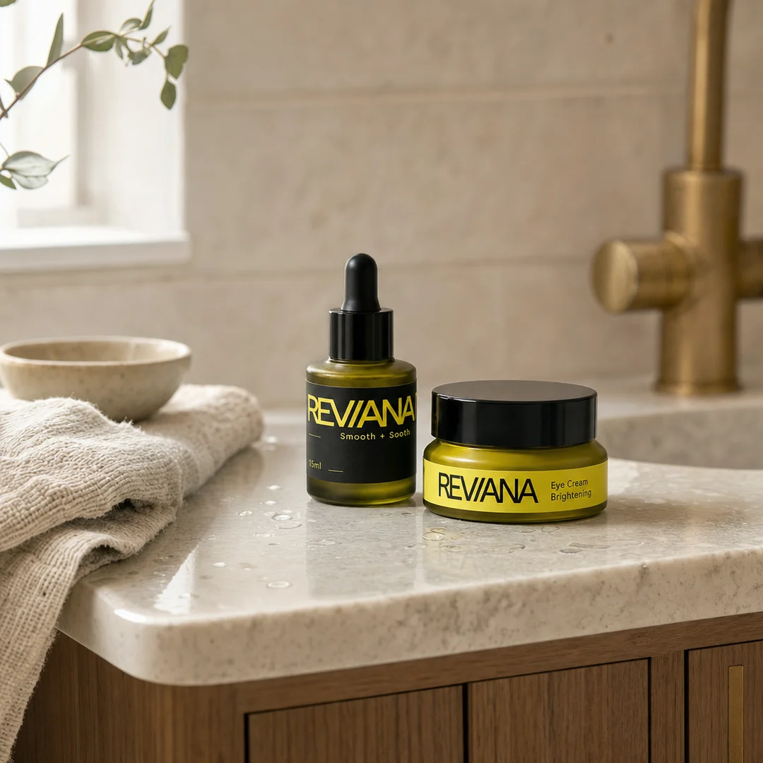 Reviana Glow Up Ritual — the Reviana Serum 15ml and Reviana Eye Cream 15ml together
